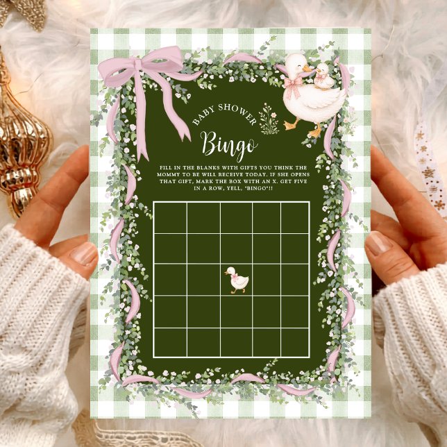 sage green silly goose ベビーシャワービンゴゲーム (クリエイターアップロード済み)