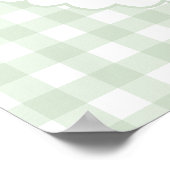 Sage Green Silly Goose Baby Shower Welcome Sign ポスター (角)