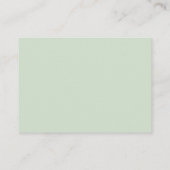 Sage Green Silly Goose Coquette ベビーシャワー エンクロージャーカード (裏面)