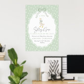 Sage Green Silly Goose Coquette ベビーシャワー ポスター (ホームオフィス)