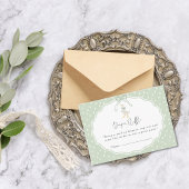 Sage Green Silly Goose Coquette Baby Shower エンクロージャーカード