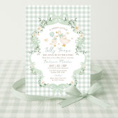 Sage Green Silly Goose Gender Neutral Baby Shower 招待状
