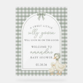 Sage Green Silly Goose Storybook Baby Shower アクリルサイン (正面)