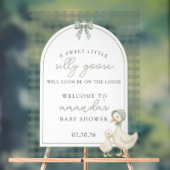 Sage Green Silly Goose Storybook Baby Shower アクリルサイン (ニュートラル)