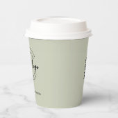 Sage Green Simple business logo Modern Custom  紙コップ (左)