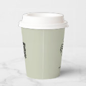 Sage Green Simple business logo Modern Custom  紙コップ (右)