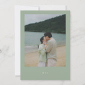 Sage Green Simple Modern Wedding セーブザデート (裏面)