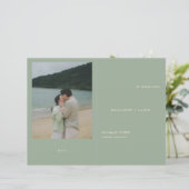 Sage Green Simple Modern Wedding Program (スタンド正面)