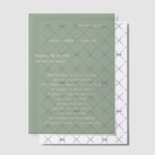 Sage Green Simple Modern Wedding Program ベラム紙招待状 (オフセット (招待状))