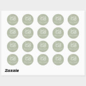 sage green Simple Photography ロゴ プロモーション ラウンドシール (シート)
