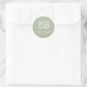 sage green Simple Photography ロゴ プロモーション ラウンドシール (バッグ)