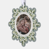 Sage Green Snowberry+Greenery Holiday Paper オーナメントカード (左)