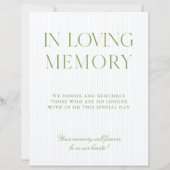 Sage Green & Soft Blue In Loving Memory Sign (正面)