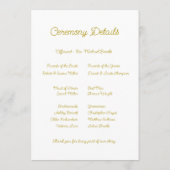 Sage Green & Soft Yellow Botanical Weddin プログラム (裏面)