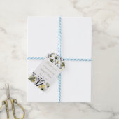 Sage Green & Soft Yellow Botanical Wedding ギフトタグ (より糸付き)