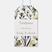 Sage Green & Soft Yellow Botanical Wedding ギフトタグ (正面)
