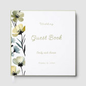 Sage Green & Soft Yellow Botanical Wedding ゲストブック (正面)