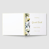 Sage Green & Soft Yellow Botanical Wedding ゲストブック (全面)