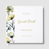 Sage Green & Soft Yellow Botanical Wedding ゲストブック (正面)