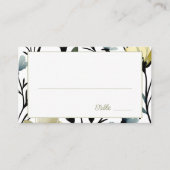 Sage Green & Soft Yellow Botanical Wedding プレイスカード (正面)