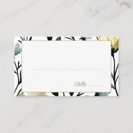 Sage Green & Soft Yellow Botanical Wedding プレイスカード