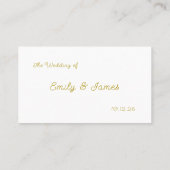 Sage Green & Soft Yellow Botanical Wedding プレイスカード (裏面)
