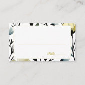 Sage Green & Soft Yellow Botanical Wedding プレイスカード (正面)