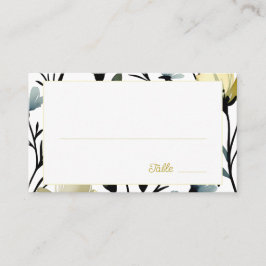 Sage Green & Soft Yellow Botanical Wedding プレイスカード