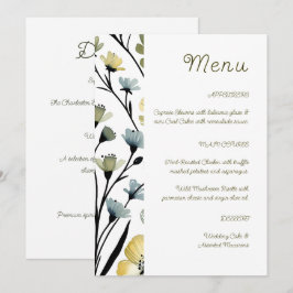 Sage Green & Soft Yellow Botanical Wedding メニュー