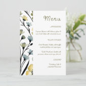 Sage Green & Soft Yellow Botanical Wedding メニュー (スタンド正面)