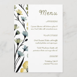 Sage Green & Soft Yellow Botanical Wedding メニュー