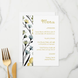 Sage Green & Soft Yellow Botanical Wedding メニュー