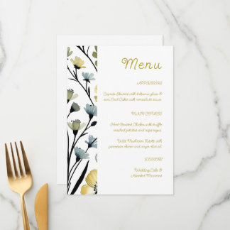 Sage Green & Soft Yellow Botanical Wedding メニュー