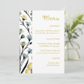 Sage Green & Soft Yellow Botanical Wedding メニュー (スタンド正面)