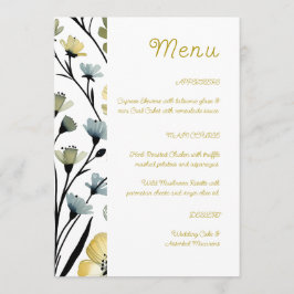 Sage Green & Soft Yellow Botanical Wedding メニュー
