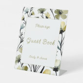 Sage Green & Soft Yellow Botanical Wedding 台座サイン (正面)