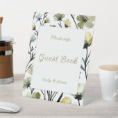 Sage Green & Soft Yellow Botanical Wedding 台座サイン (インサイチュ)