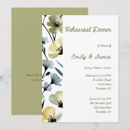Sage Green & Soft Yellow Botanical Wedding 招待状