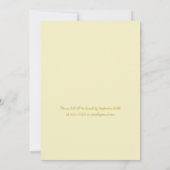 Sage Green & Soft Yellow Botanical Wedding 招待状 (裏面)