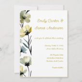 Sage Green & Soft Yellow Botanical Wedding 招待状 (正面)
