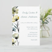 Sage Green & Soft Yellow Botanical Wedding 招待状 (スタンド正面)