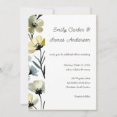 Sage Green & Soft Yellow Botanical Wedding 招待状 (正面)