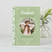 Sage Green Story Book Graduation 招待状 (スタンド正面)