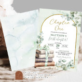 Sage Green Storybook第1章Inの第1誕生日 招待状