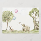 Sage Green Storybook Bearly Wait Baby Shower 招待状 (裏面)