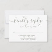 Sage Green String Lightsのフローラ 出欠カード (正面)