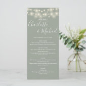 Sage Green String Lights Signature 結婚's Menu メニュー (スタンド正面)