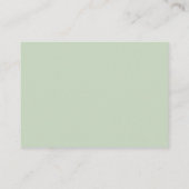 Sage Green Striped Baby Shower Enclosure Card エンクロージャーカード (裏面)