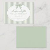 Sage Green Striped Baby Shower Enclosure Card エンクロージャーカード (正面/裏面)