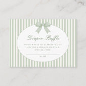 Sage Green Striped Baby Shower Enclosure Card エンクロージャーカード (正面)
